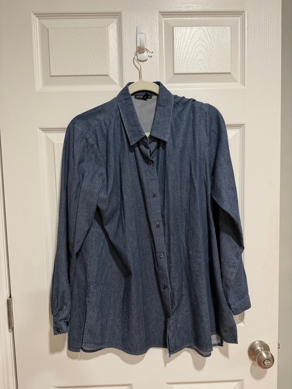 Eileen Fisher Blue Denim Tunic Shirt